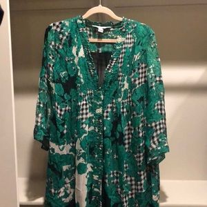 Diane von Furstenberg silk dress.